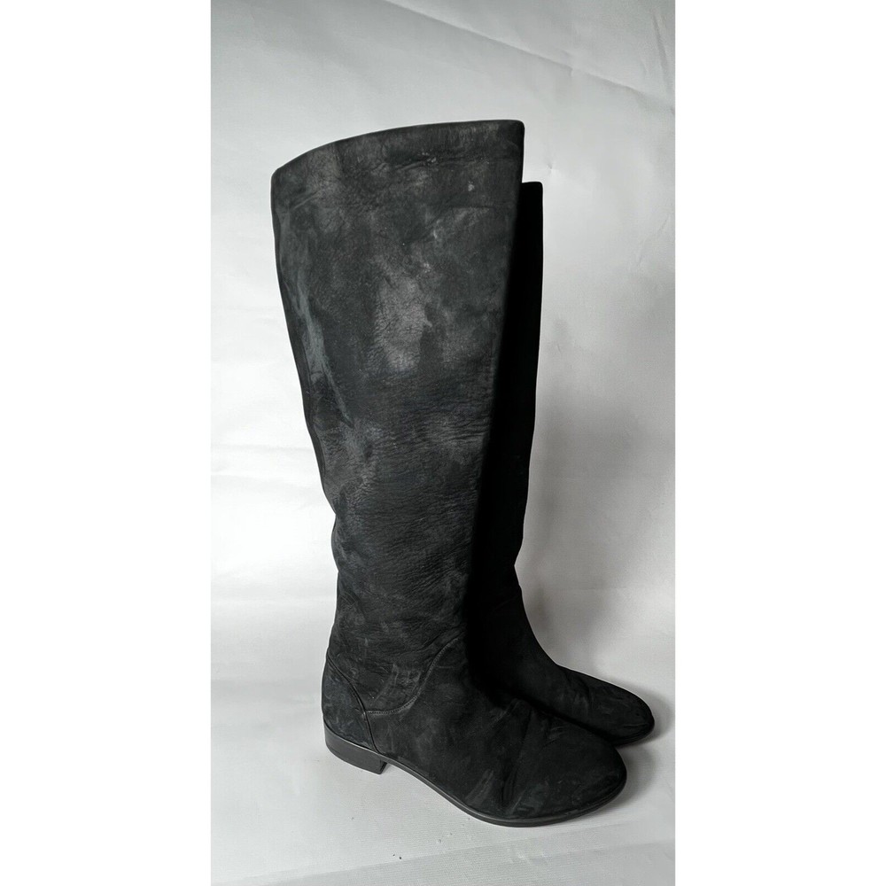 STUART WEITZMAN Size 6.5 KNEEZIE Black Suede Knee High Tall Boots